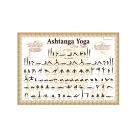 Plakat Ashtanga Yoga Biało-Złoty