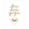 Plakat "Live Love Yoga" biały